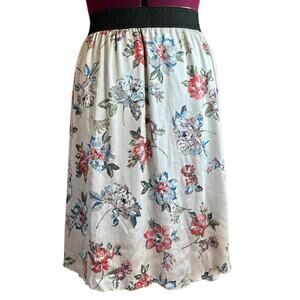 Womens Skirt Size 3XL White Floral Cottage Summer Femme Casual Church Everyday